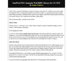 Semantic Web/RDF Library for C#/.NET