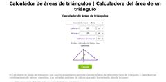 Calculadora del área de un triángulo online