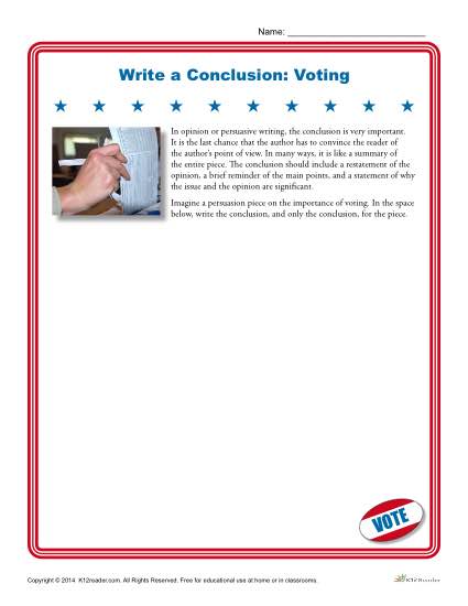 Write a Conclusion: Voting