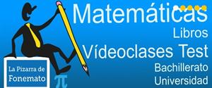 Matemáticas Bachiller, libros digitales y vídeos de Matemáticas para Bachillerato.