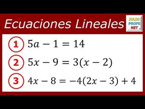 Las ecuaciones lineales