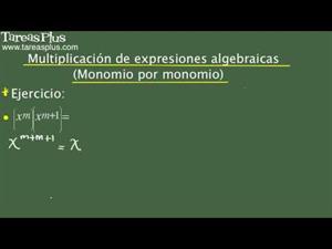 Multiplicación de monomios por monomios y polinomios. Problema 4 de 15 (Tareas Plus)
