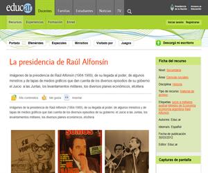 La presidencia de Raúl Alfonsín