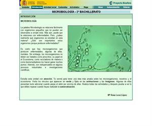Microbiología: unidad de Biología de 2º de Bachillerato (proyecto Biosfera)