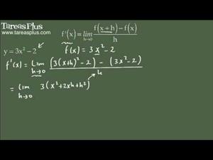 Derivada de una función por definición (mediante límites) 1 (Tareas Plus)