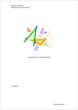 Ficha de refuerzo del 2º trimestre de Matemáticas (5º de Primaria). Aula PT