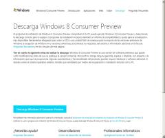 Windows 8. Disponible la descarga Consumer Preview