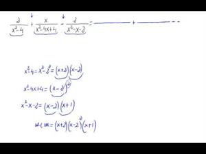 Suma de fracciones algebraicas