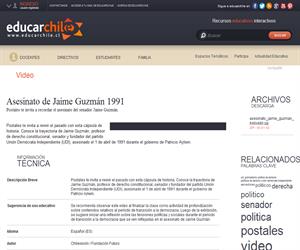 Asesinato de Jaime Guzmán 1991 (Educarchile)