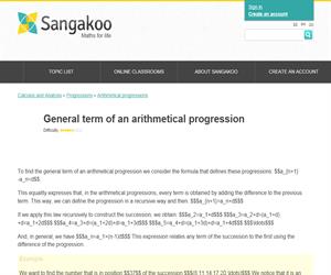 General term of an arithmetical progression