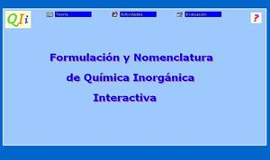 Formulación y Nomenclatura de Química Inorgánica Interactiva: Teoría, actividades y evaluación