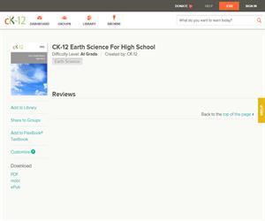 CK-12 Earth Science For High Schoo? At grade