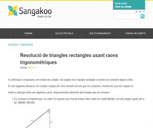 Resolució de triangles rectangles usant raons trigonomètriques