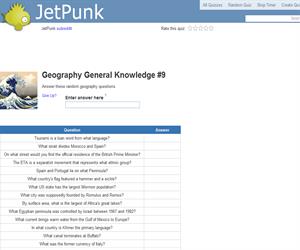 Geography General Knowledge 9