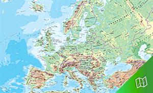 Mapa físico y político de Europa