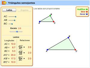 Semejanza de triángulos (educaplus.org)