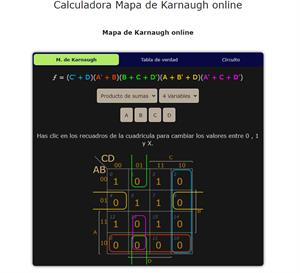 Herramienta para resolver mapas de Karnaugh online