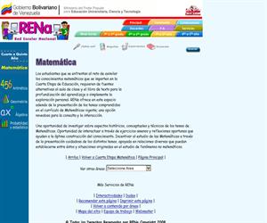 RENA. Red educativa venezolana. Matemática