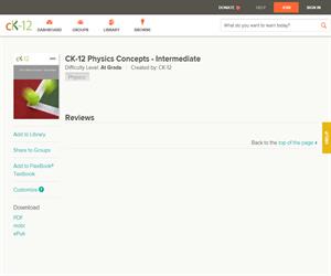 CK-12 Physics Concepts - Intermediat? At grade