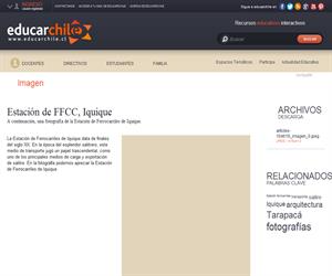 Estación de FFCC, Iquique (Educarchile)