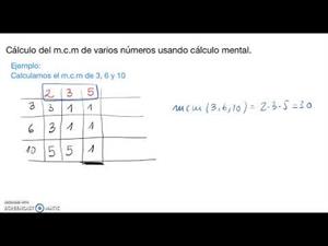 Cálculo del mcm de varios números