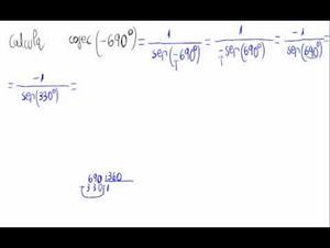 Razón trigonométrica de un ángulo negativo