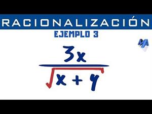 Racionalización de denominadores | Ejemplo 3 Monomio