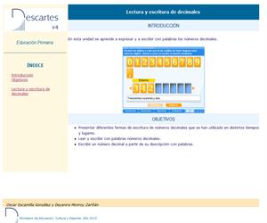 Lectura y escritura de decimales (Descartes)