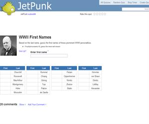 WWII First Names