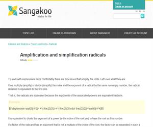 Amplification and simplification radicals