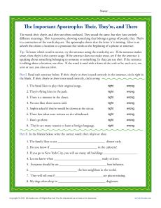 The Important Apostrophe-Their, They’re, and There
