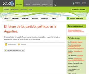 El futuro de los partidos políticos en la Argentina.
