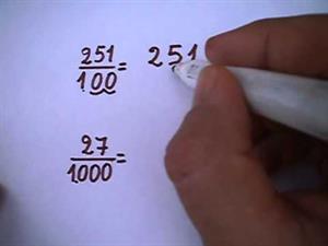 Como pasar de fracción decimal a número decimal