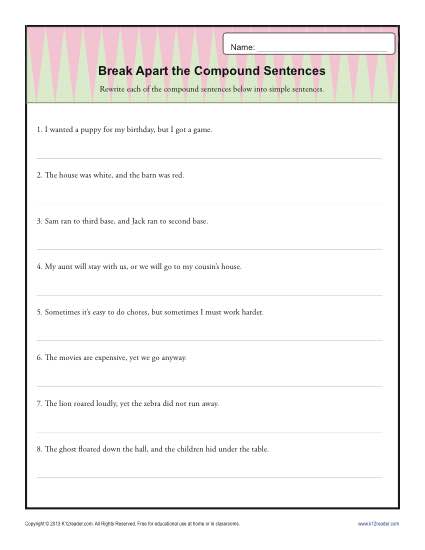 Break Apart the Compound Sentences