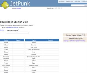 Countries in Spanish Quiz