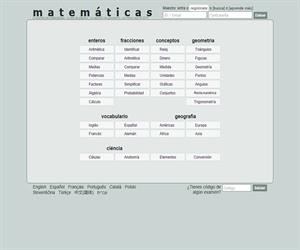 Números enteros, fracciones y geometría (thatquiz.org)