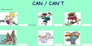 Exercises with Can and Can't (englishexercises.org)