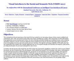 Visual Interfaces to the Social and Semantic Web (VISSW 2011)