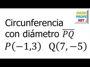 Ecuación de una circunferencia dados los extremos de un diámetro (JulioProfe)
