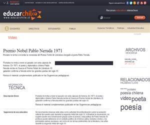 Premio Nobel Pablo Neruda 1971 (Educarchile)