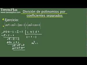 División de polinomios por coeficientes separados. Problema 6 de 15 (Tareas Plus)