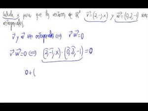 Cálculo de parámetro para que dos vectores sean ortogonales