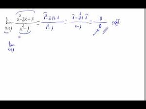 Límite de una función (Ind. 0/0, coc. polinomios)
