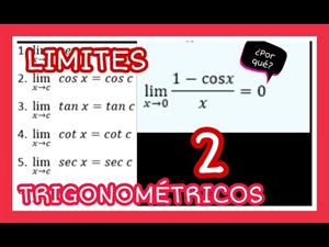 Limites en funciones trigonométricas (2a parte). Demostración del limite especial del coseno