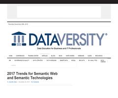 2017 Trends for Semantic Web and Semantic Technologies - DATAVERSITY