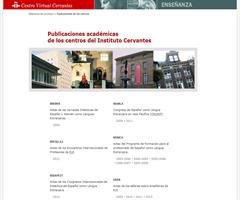 Publicaciones académicas: Actas de encuentros en el Cervantes