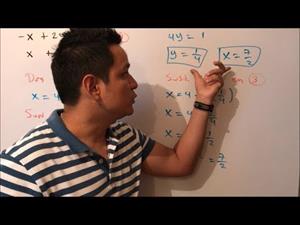 Sistemas de ecuaciones lineales de 2x2. Método de sustitución. Ejemplos 2 y 3 #34