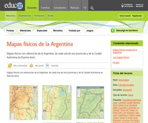 Mapas físicos de la Argentina