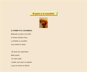 El perro y el cocodrilo, lectura comprensiva interactiva - Didactalia:  material educativo