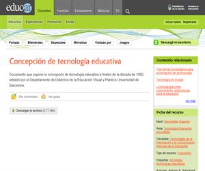 Concepción de tecnología educativa